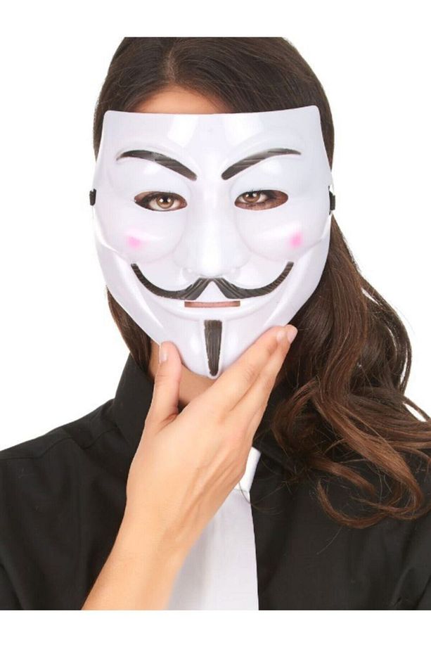 2 Adet V Vendetta Maskesi Vendetta Maske Kaliteli V For Vendetta Maskesi Şaka Korku Parti Maskesi - 2