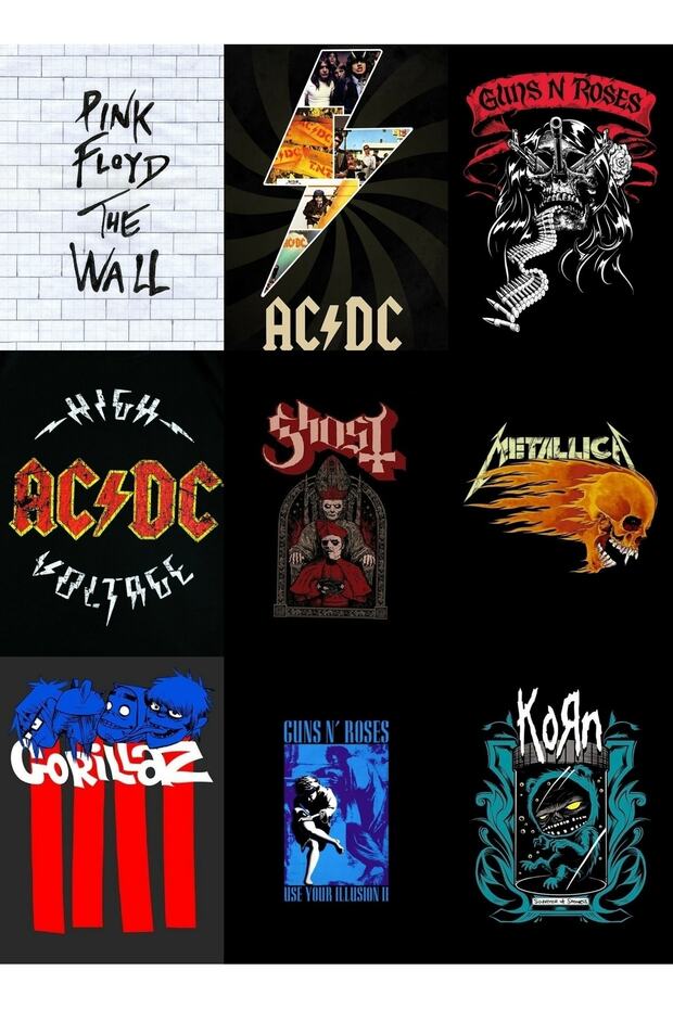 Metal Groups 5 no multiple sticker set