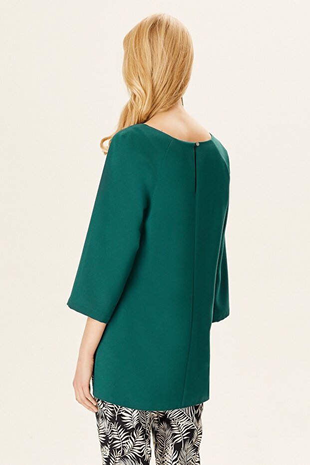 Long Back Blouse with Side Slits - 2