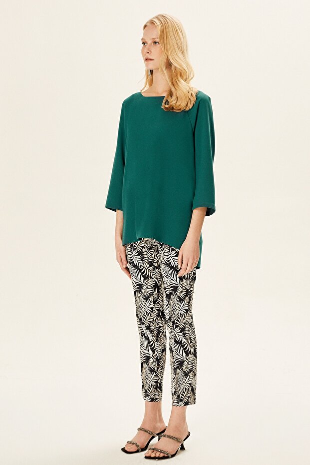 Long Back Blouse with Side Slits - 3