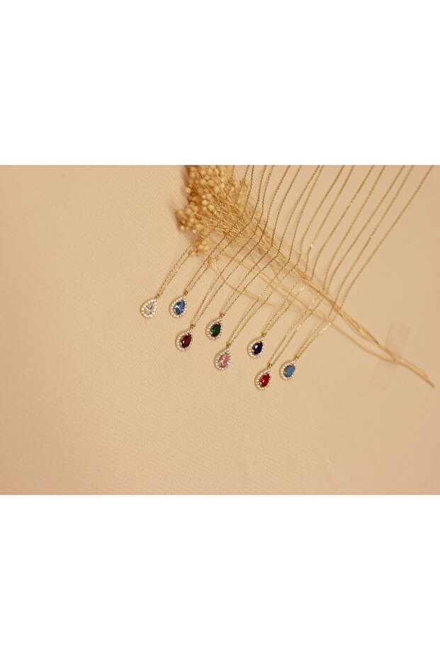 Damla Yakut Minimal Kolye - 3