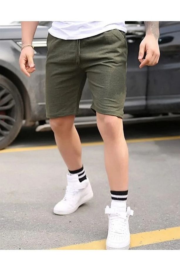 Haki Erkek Regular Fit Cepli Şort - 1