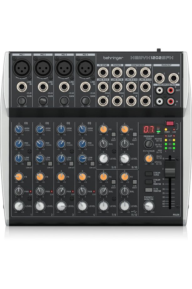 XENYX 1202SFX Premium Analog 12-Input Mixer with USB St - 1