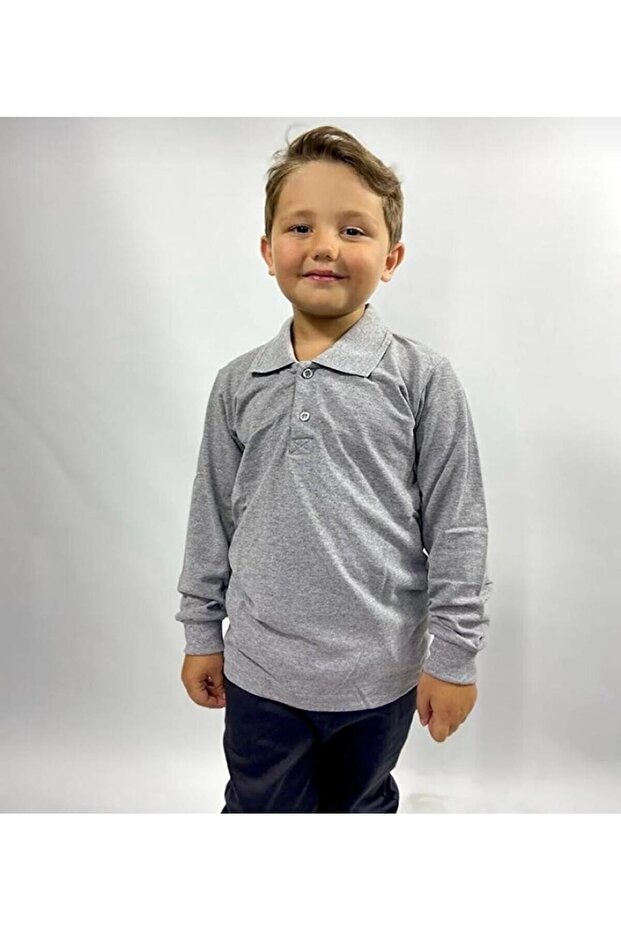 Long Sleeve Polo Neck School Wear Outfit Tshirt