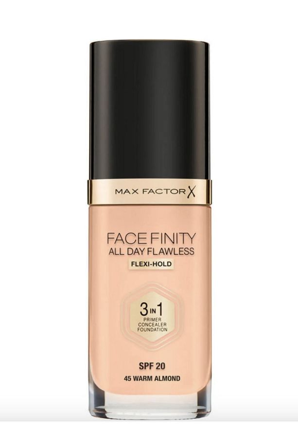 Fondöten - FaceFinity All Day Flawless Foundation 45 Warm Almond - 3