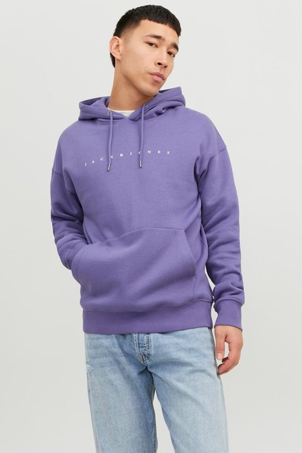 12233972 Jjestar Jj Sweat Hood Noos Erkek Sweat Twilight Purple