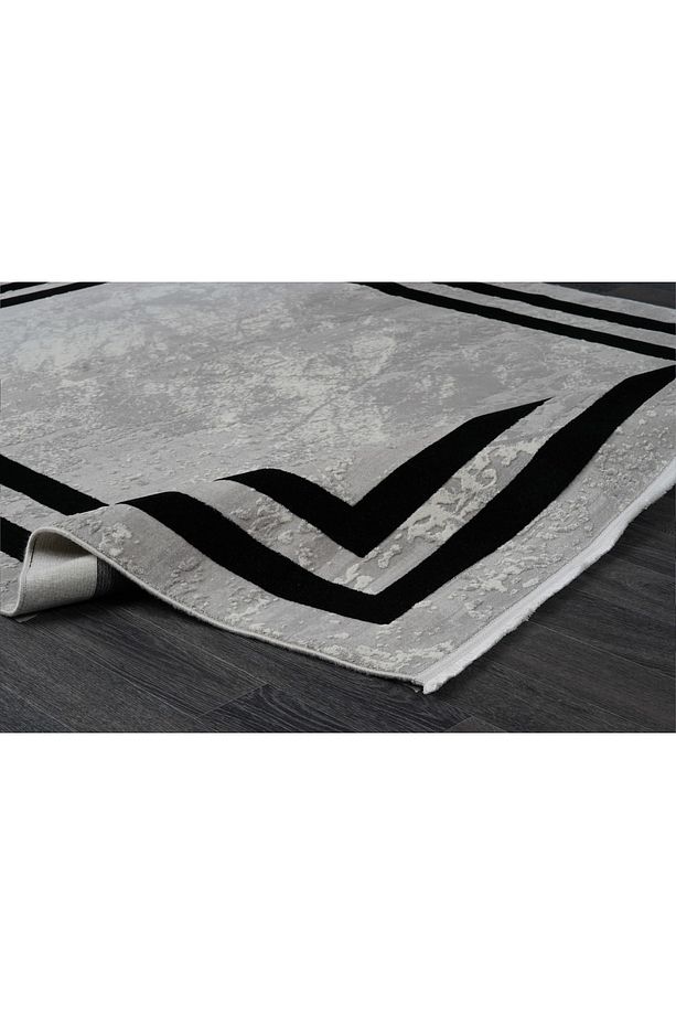 Aspendos Modern 4228c Gri-siyah Akrilik Makina Halısı - 2