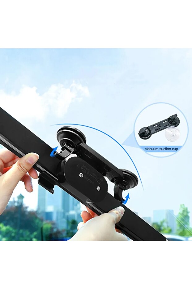 الزجاج الأمامي السيارات سيارة الدفع الرباعي شاحنة انزلاق الشمس الظل الزجاج الأمامي انزلاق الجيل الجديد ظلة معدنية - 6