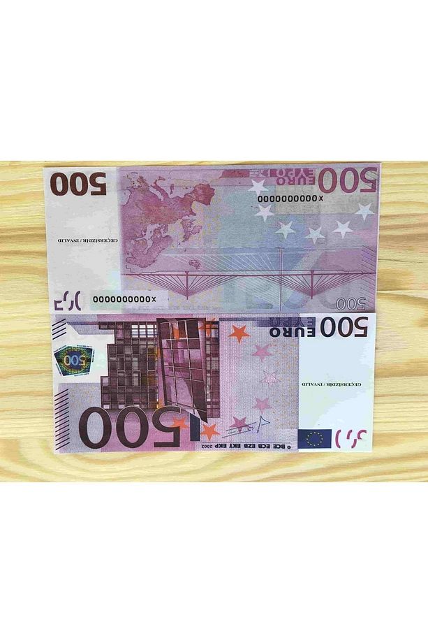 Gerçek Gibi Hobi Oyuncak Kağıt Para 1. Kalite 50000 Euro 1 Deste Düğün Parası - 1