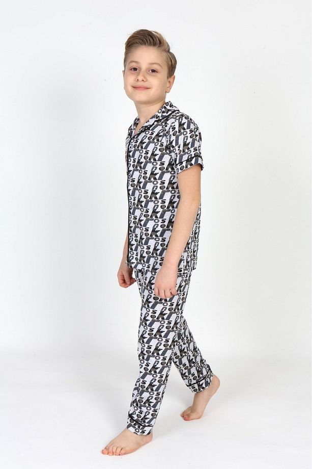 ÇOCUK %100 Organik Pamuk Erkek Çocuk Pijama Takımı - 1