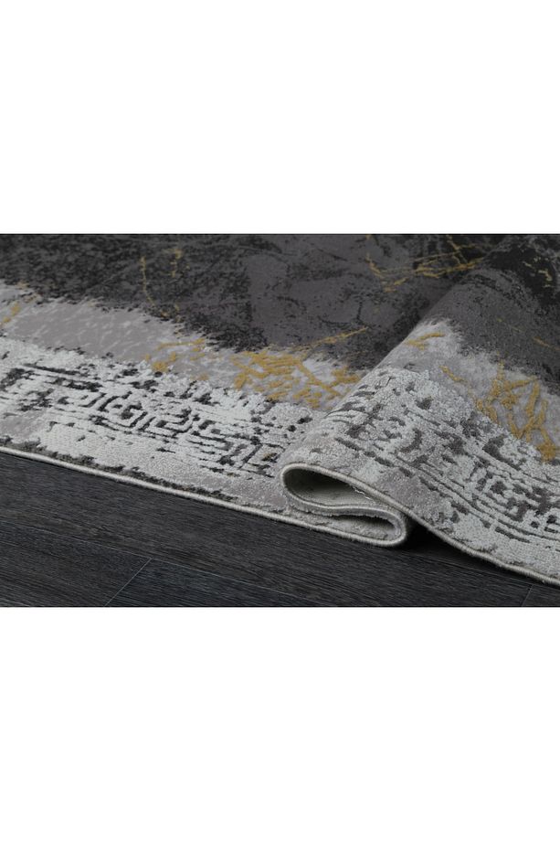 Aspendos Modern 4390a Gri-sarı Akrilik Makina Halısı - 3