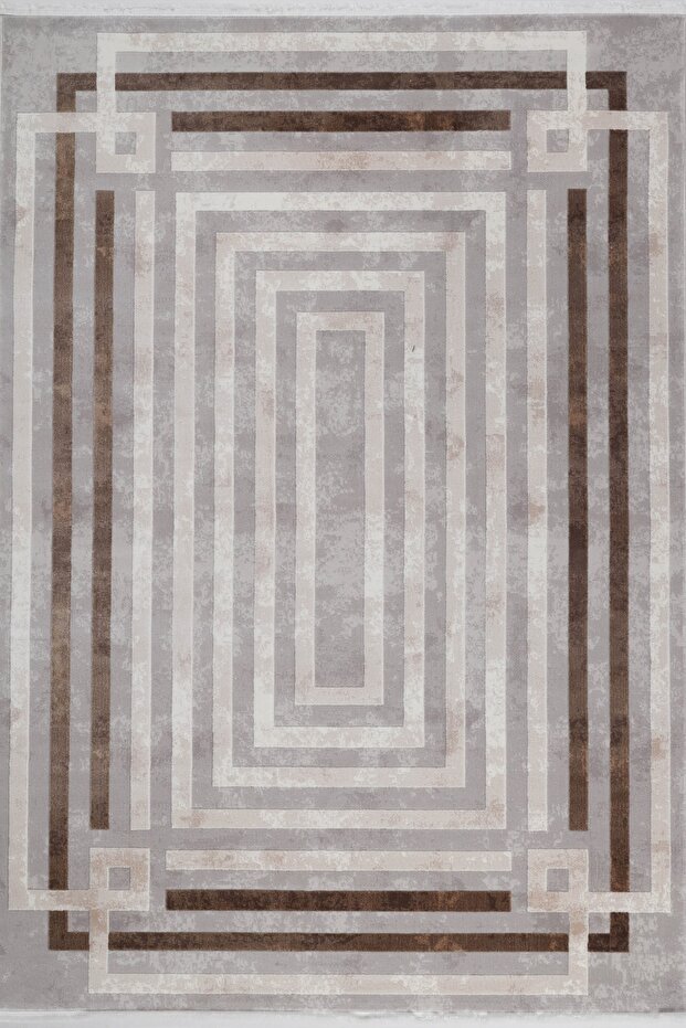 Aspendos Modern 4221k Gri-kahve Akrilik Makina Halısı - 1