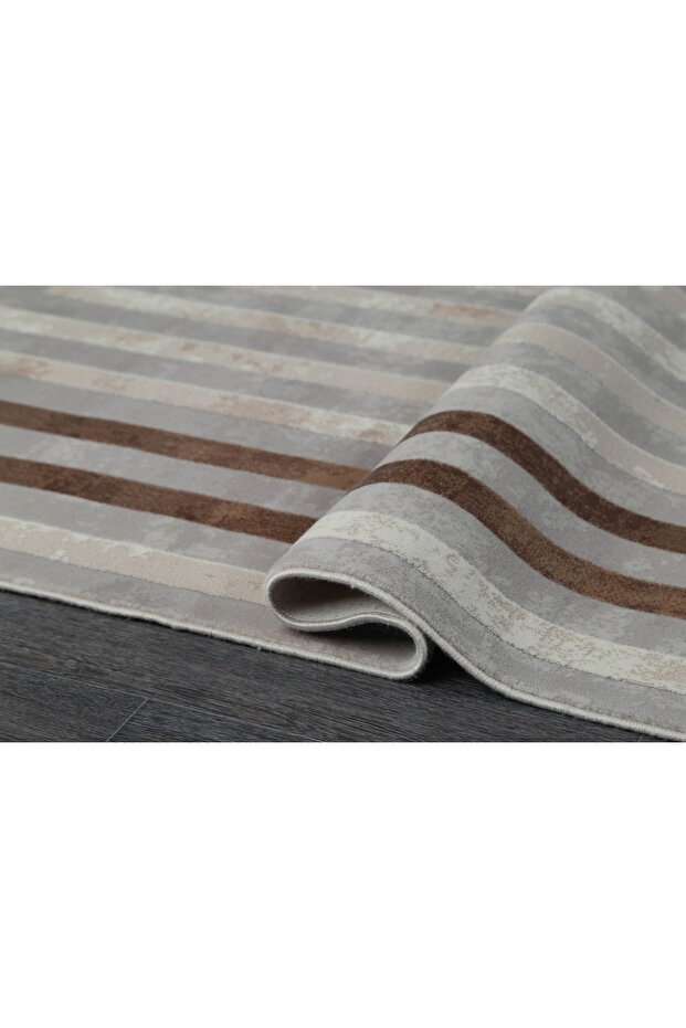 Aspendos Modern 4221k Gri-kahve Akrilik Makina Halısı - 3