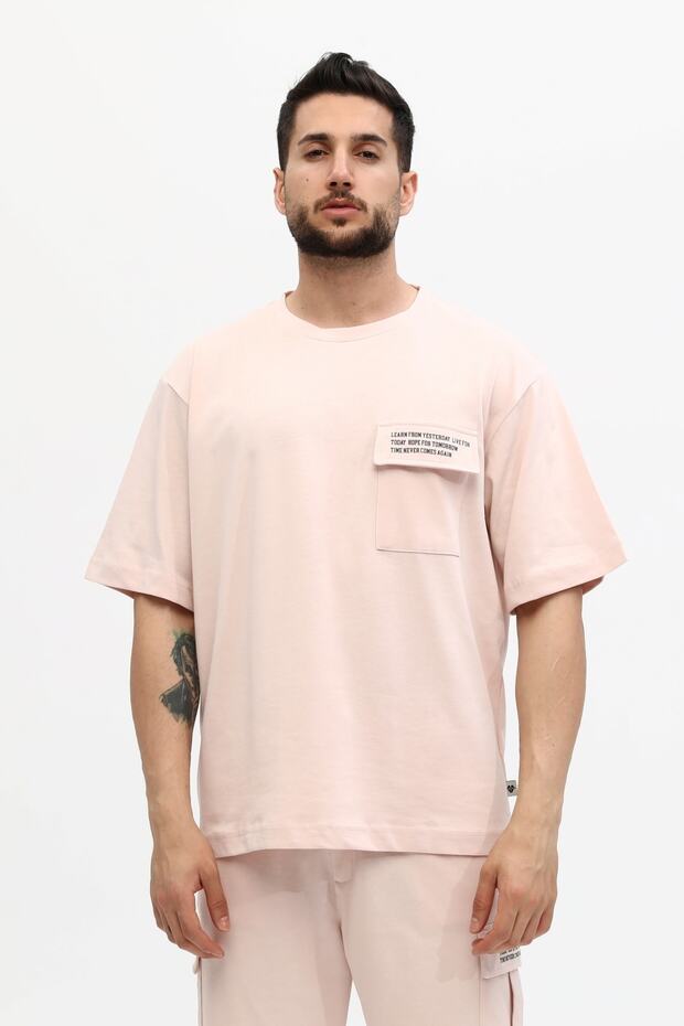 Erkek Baskılı Oversize Şort Takım - 5