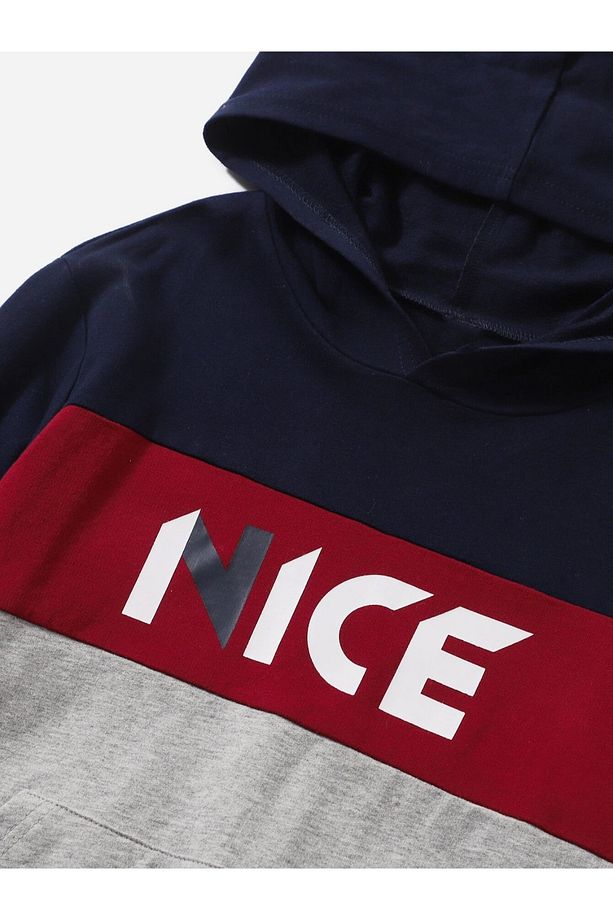 Baba Oğul Lacivert Parçalı Nice Baskılı Oversize Alt Üst Eşofman Takımı(KOMBİN İÇİN 2 ADET ALINIZ) - 4
