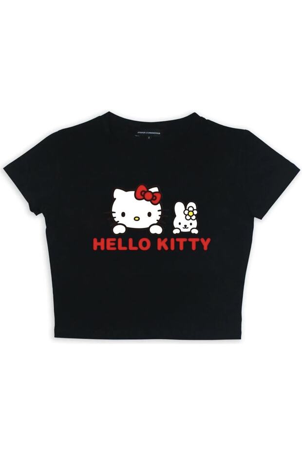 Hello kity baskılı crop - 4