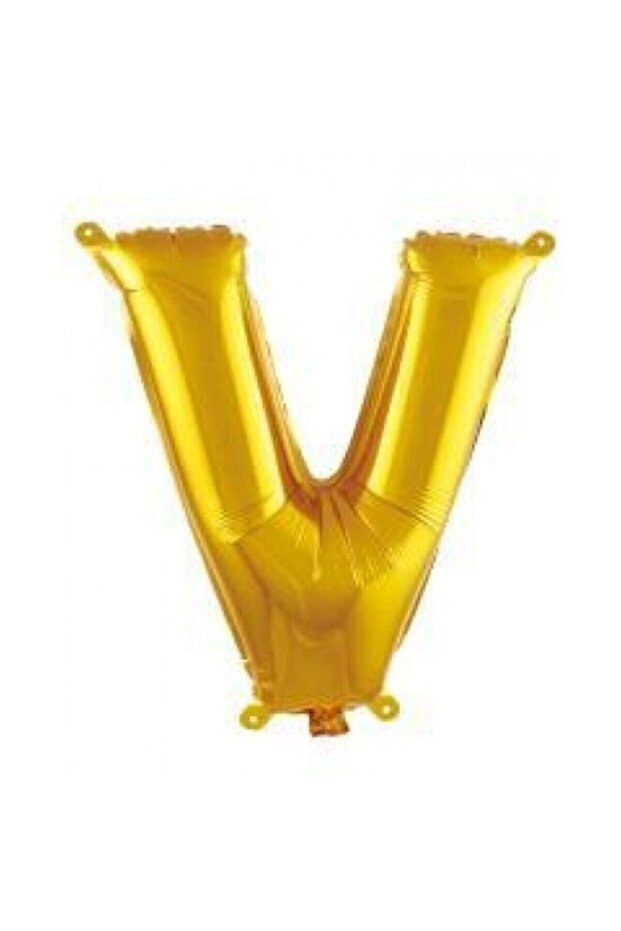 Letter Balloon Foil Small Size 16 Inch 35 Cm Gold V