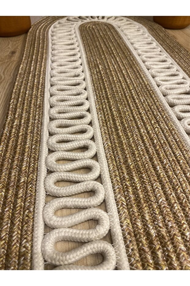 Modern Natural Jute, Patterned, Wicker, Placemat, Table, Coffee Table Cloth Runner. 30x80 - 3