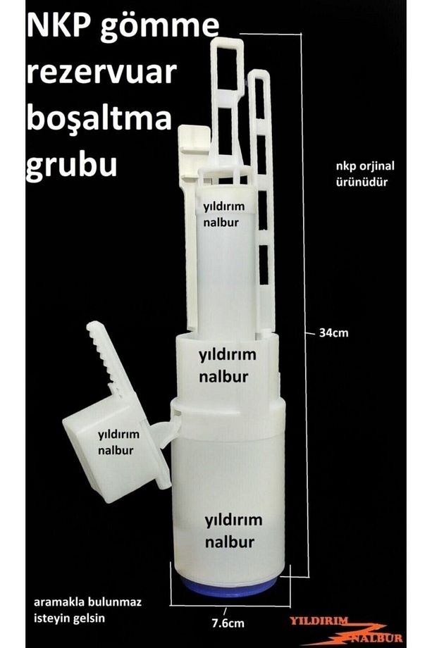 Gömme Rezervuar Boşaltma Geniş Model Iç Takım Orta Göbek Sağlam - 2