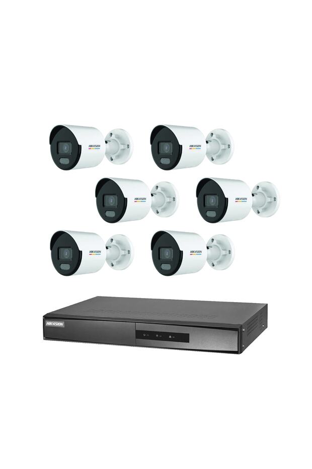6 Kameralı 2 Mp ColorVu İp Güvenlik Kamera Seti Dahili Mikrofonlu - 2