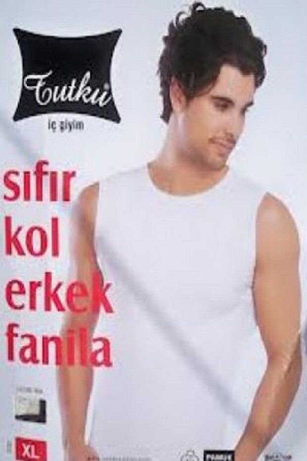 PASSION WHITE SLEEVELESS MEN'S UNDERSHIRT (XL SIZE) 1 PIECE HIGH QUALITY PRACTICAL LONG-LASTING