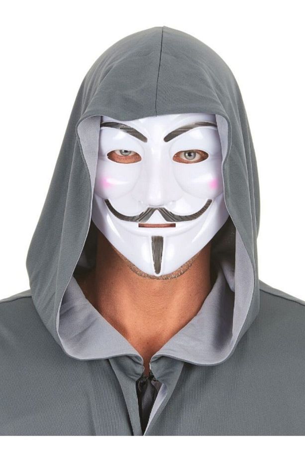 2 Adet V Vendetta Maskesi Vendetta Maske Kaliteli V For Vendetta Maskesi Şaka Korku Parti Maskesi - 1