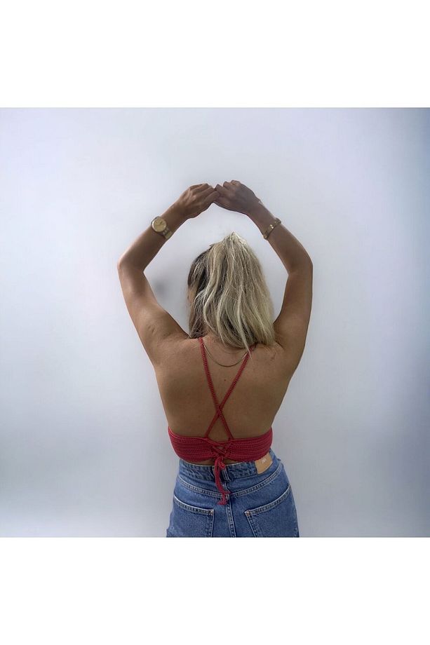 Örgü Bralet / Örgü Bikini Üstü / Kroket Bikini / Örgü Crop /büstiyer / Crop - 4
