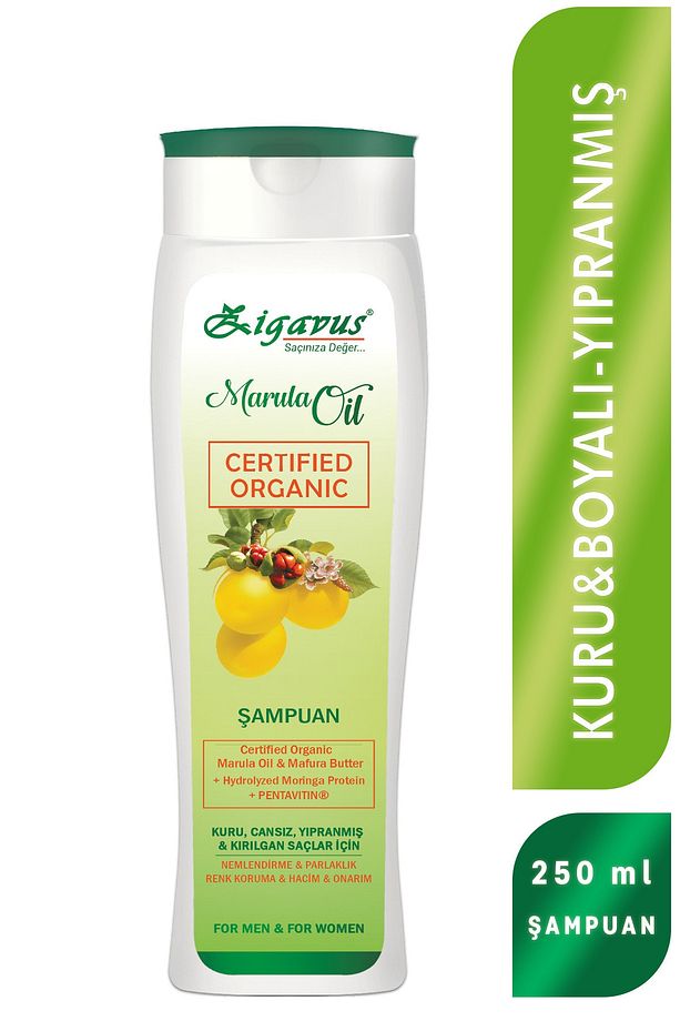 Organik Marula Şampuanı 250 ml - Kuru & Boyalı, Yıpranmış Saçlara Özel 8699349139247 - 1