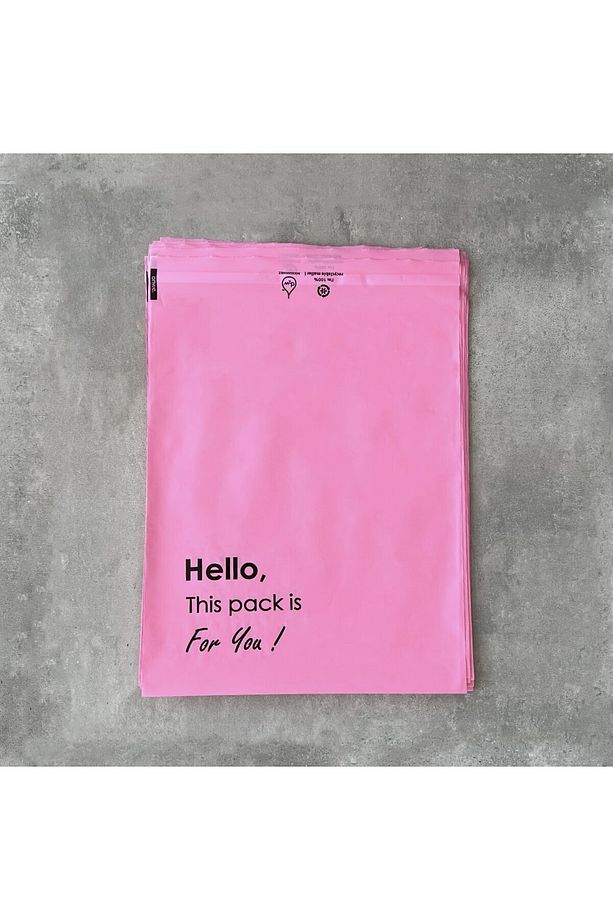 35x42 cm Pembe Renk Doğa Dostu Kargo Poşeti - 2