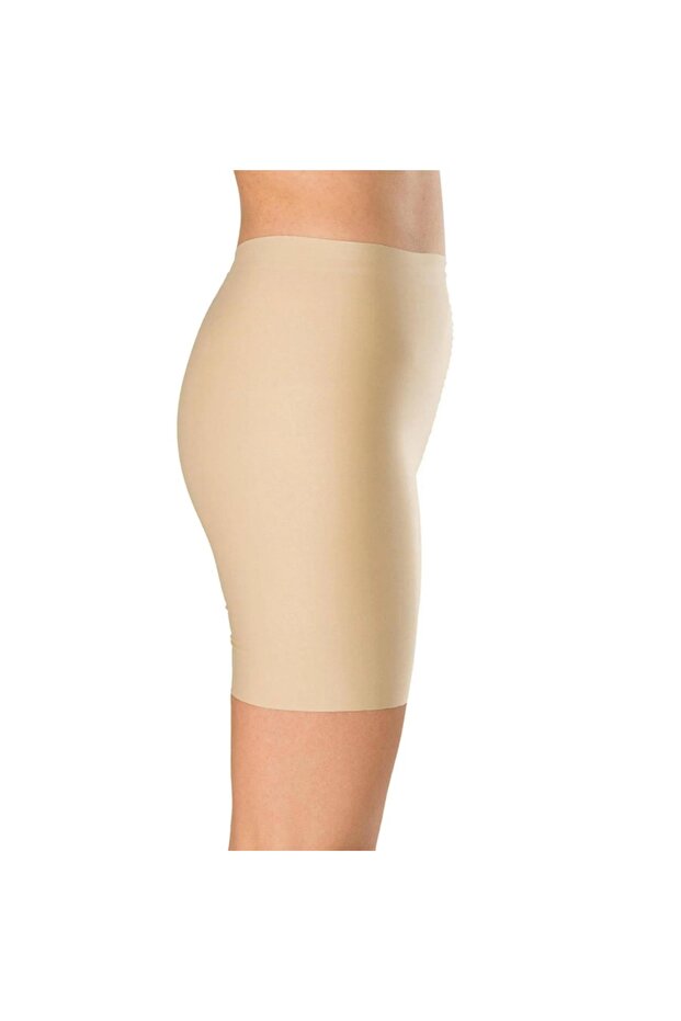 Women's Beige Seamless Silicone Basen Corset Above Knee