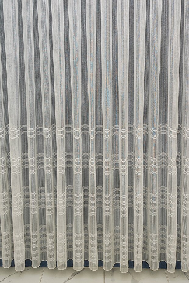 Heavy Weight Row Taped Simple Useful Tulle Curtain 1 x 3 Closely Pleated Tulle Curtain