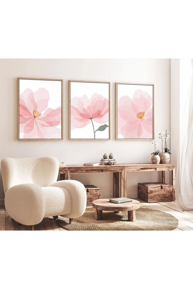 Wooden Framed Flower Painting Set
