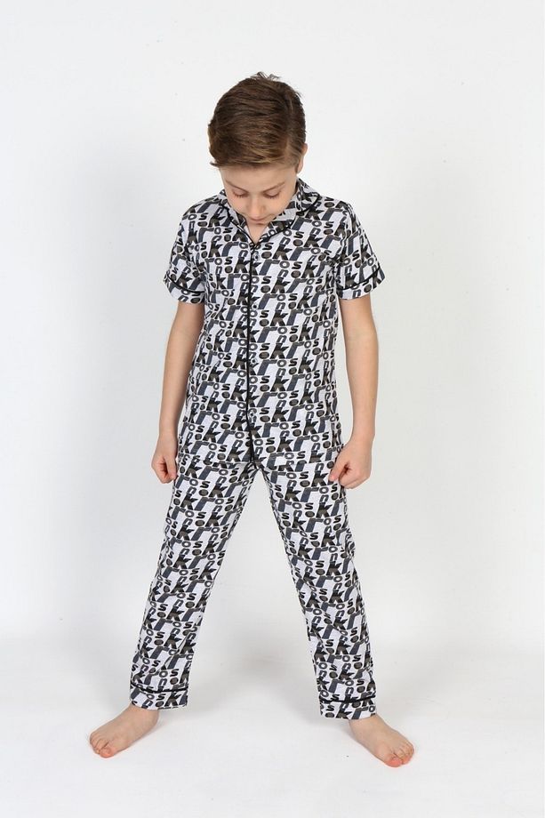 ÇOCUK %100 Organik Pamuk Erkek Çocuk Pijama Takımı - 6