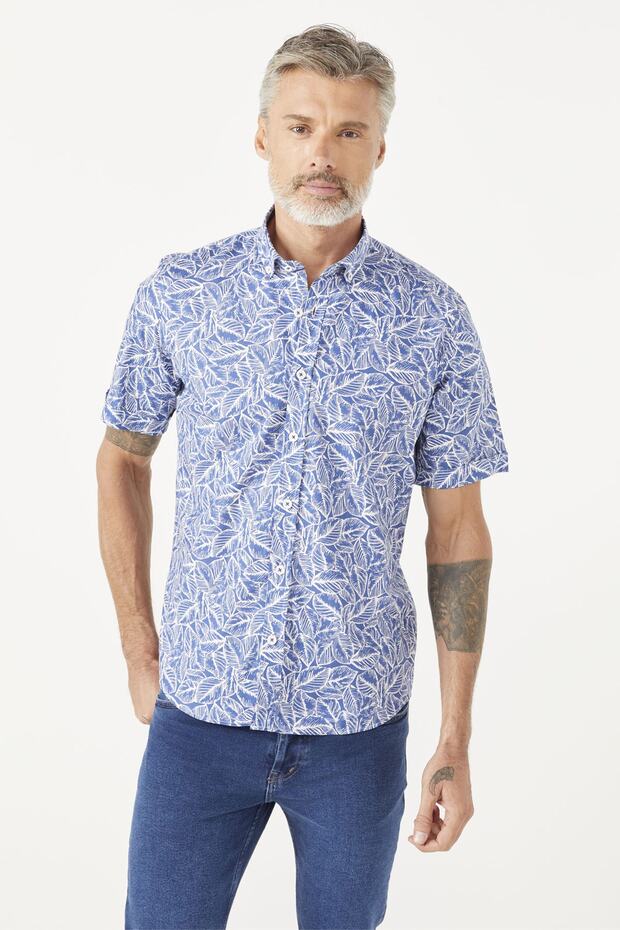 Leaf Pattern Shirt - 1