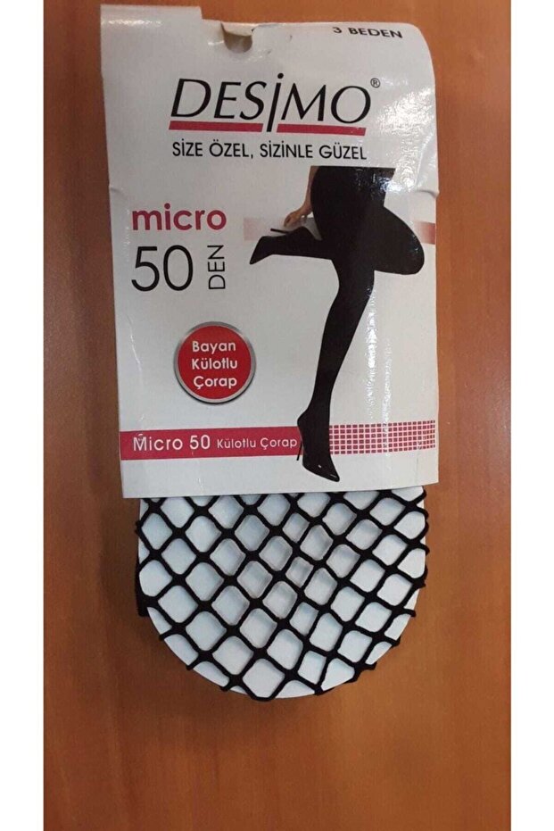 Micro 50 Den Siyah File Külotlu Çorap