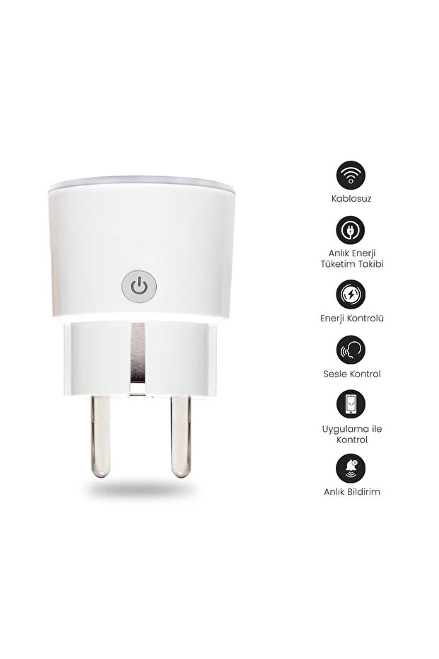 Current Protected Smart Socket Remote Control Wifi Instant Energy Consumption Tracking Timer 16 AMPER - 2