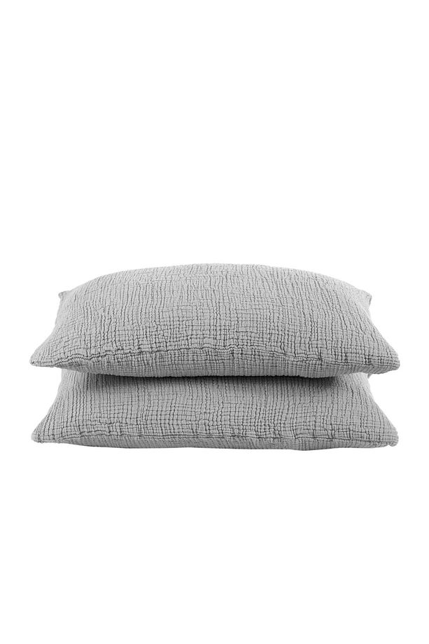 Açık Gri Tek Kişilik 160 X 240cm Yatak Örtüsü/1 Adet 50x70cm Yastık 4 Katlı Multi Muslin %100 Pamuk - 3