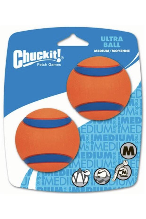 !كرة لعب للكلاب Ultra Ball مكونة من قطعتين (حجم متوسط)