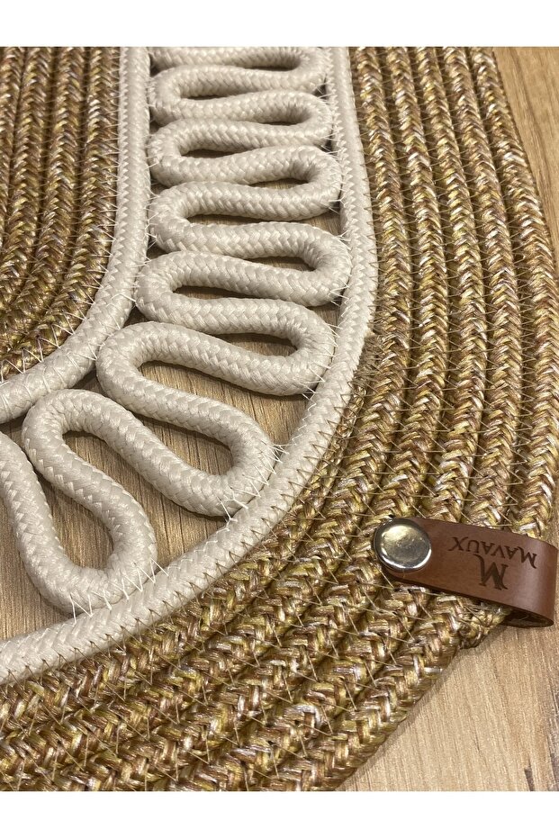 Modern Natural Jute, Patterned, Wicker, Placemat, Table, Coffee Table Cloth Runner. 30x80 - 4