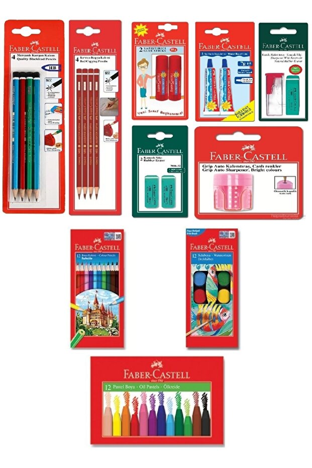 مجموعة Faber-Castell Candy مع ممحاة للعودة إلى المدرسة