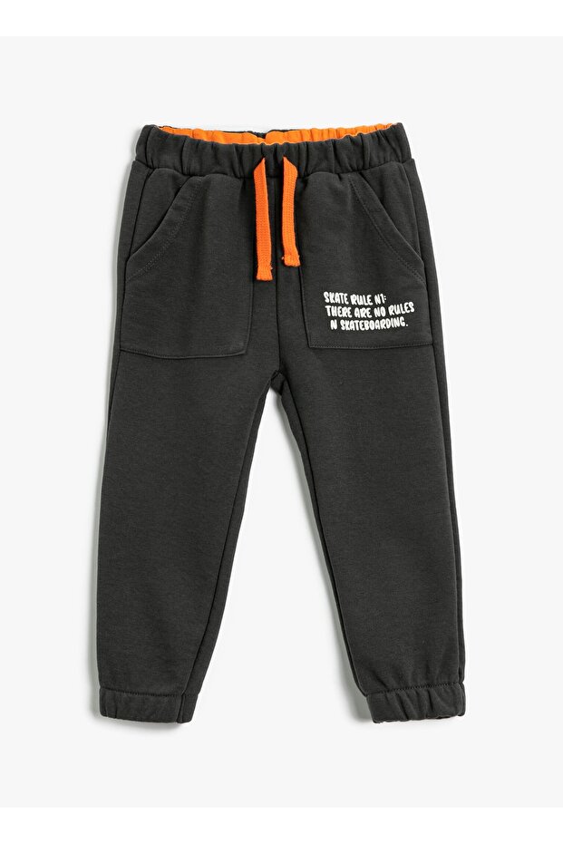 Elastic Leg Anthracite Baby Sweatpants 4WMB40023TK - Baby