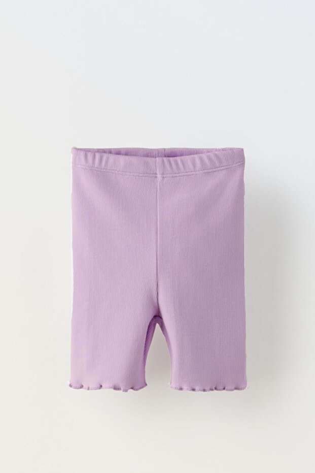 Lilac, Ribbed Children's Cycling Tights HB00890
