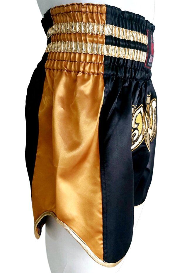 Muay Thai Elite Şort (Siyah-Gold) - 2
