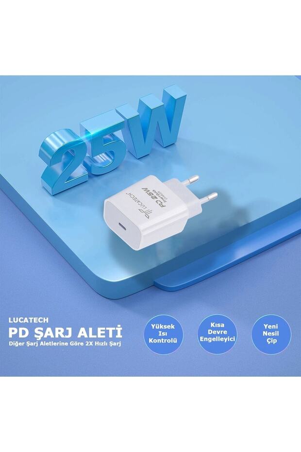 Samsung 25w Hızlı Şarj Aleti M32/M52/A70/A80/A90/A71/A52/A52s/A72/A33/A53/A73/S21/S22 Type-C Şarj - 7