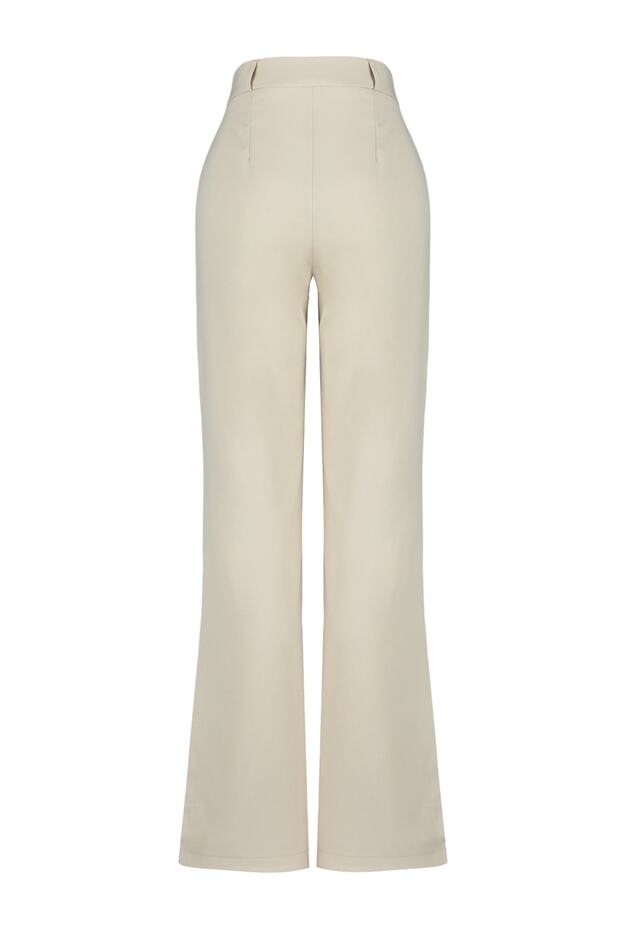 Vizon Straight/Düz Kesim Yüksek Bel Nervür Dikişli Dokuma Pantolon TWOSS21PL0093 - 11