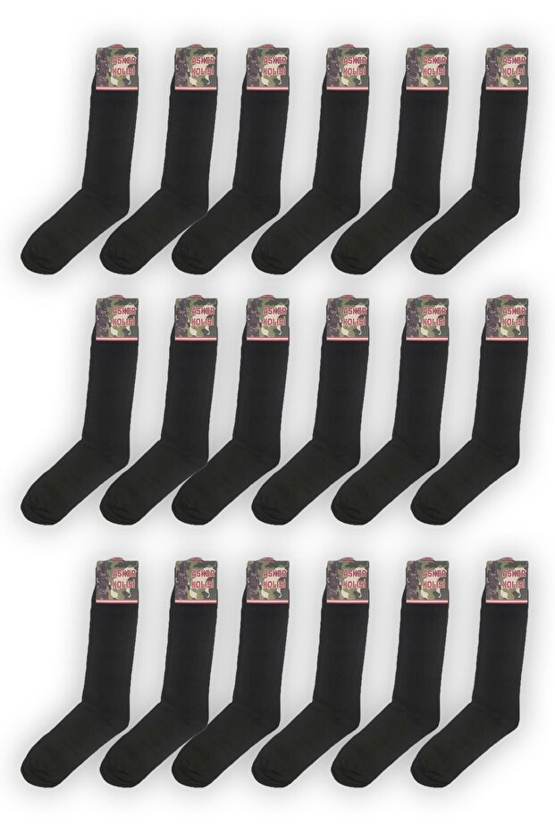 18 Pack Black Military Socks - Airman Military Equipment - Long Socks