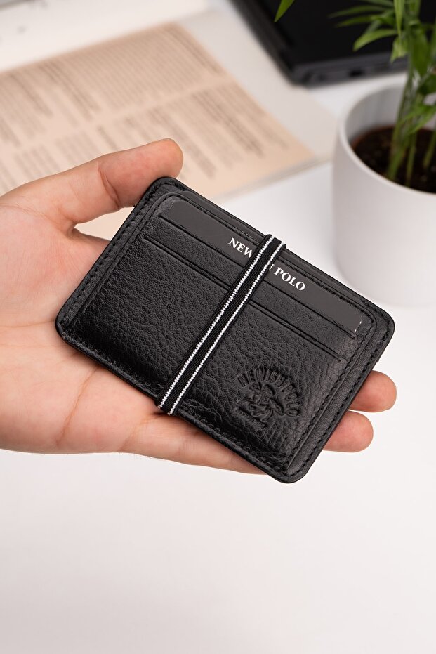 Mocha Men's Real Leather Slim Thin Multi-Functional Card Holder (Horizontal)
