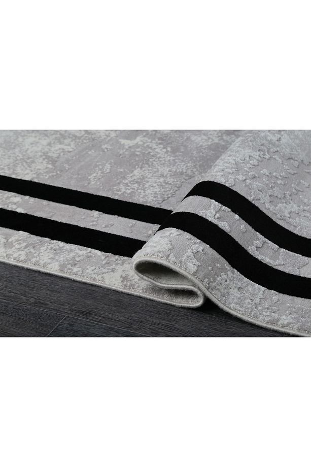 Aspendos Modern 4228c Gri-siyah Akrilik Makina Halısı - 3
