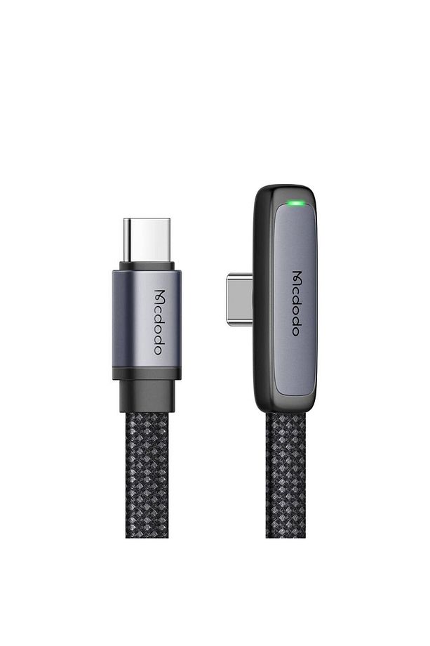 CA-3360 Uyumlu  Type-C to Type-C Açılı Hızlı Şarj & Data Kablosu 1.2m - Siyah - 2
