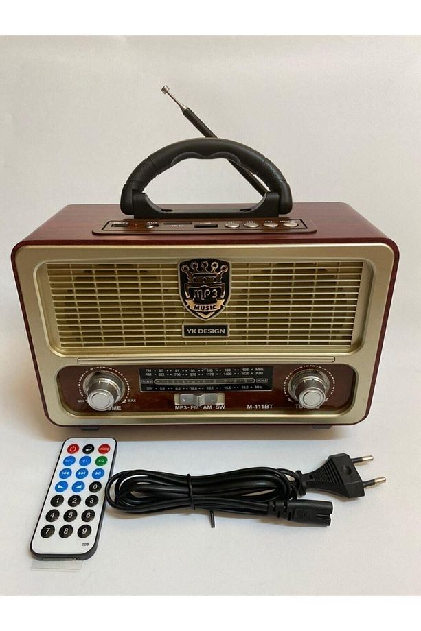 M-111bt Nostalji Radyo Bluetoothlu Kumandalı Usb Müzik Çalar - 1